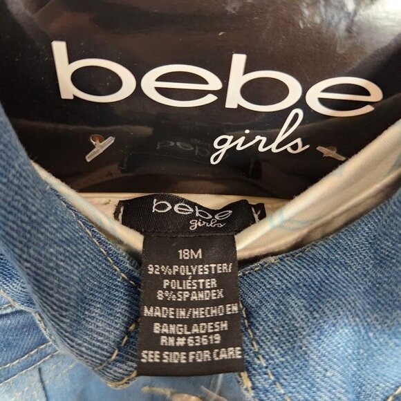 NWT Baby Girls Bebe Print Skater Dress and‎ Denim Jacket Set Size 18M - Picture 11 of 11